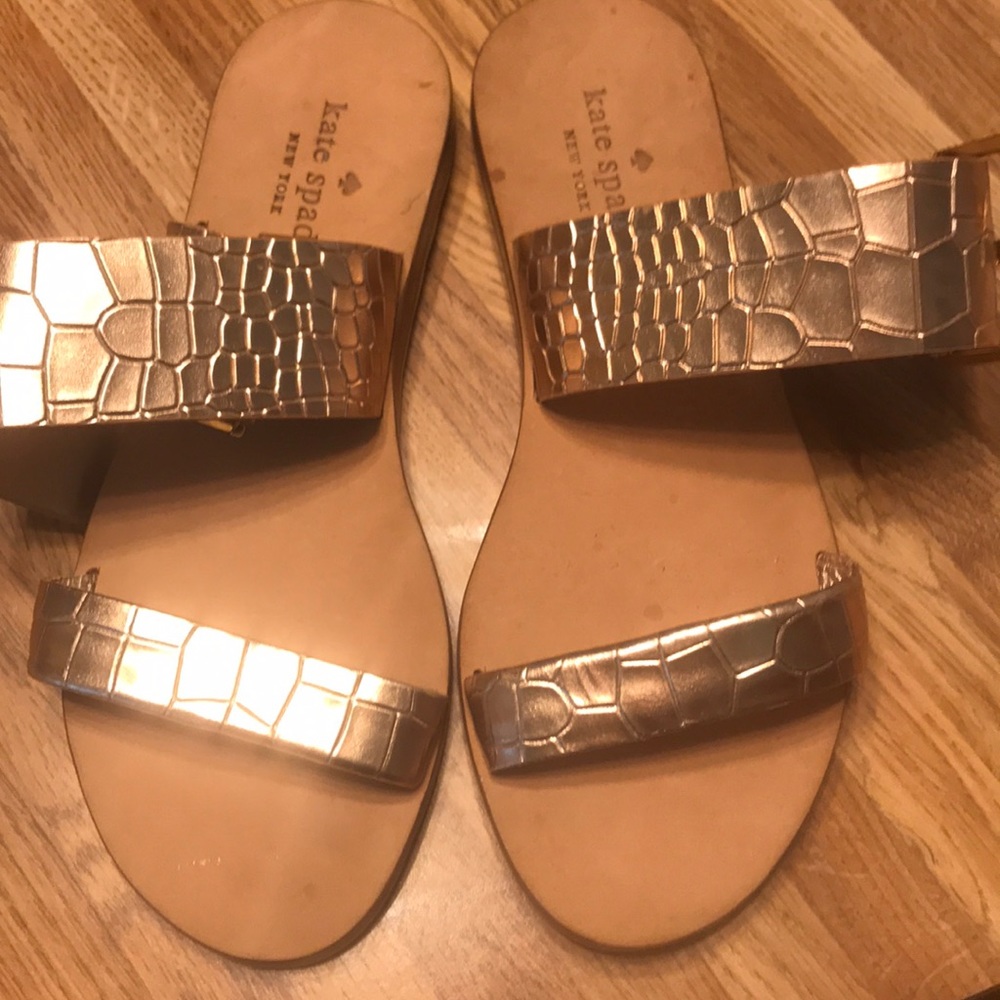 Authentic Kate Spade Gold Sandals sz 5.5